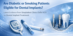 Read more about the article Are Diabetic or Smoking Patients Eligible for Dental Implants? Latest Evidence from Simpladent Clinics Delhi NCR on Dental Implant Treatment