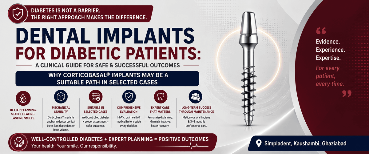 Read more about the article Dental Implants for Diabetic Patients: Why Corticobasal® Implants May Offer a Suitable Path in Selected Cases