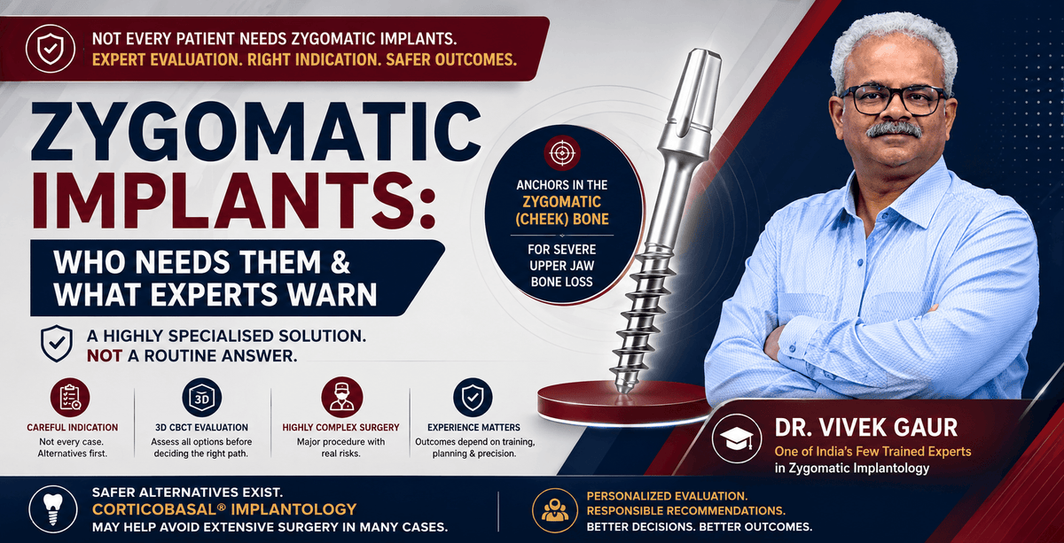 Read more about the article Zygomatic Implants: Who Needs Them and Why Dr. Vivek Gaur Is One of India’s Few Trained Experts