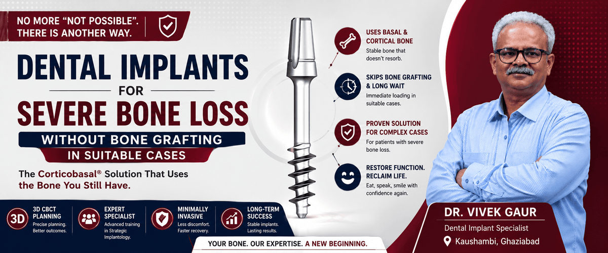 Read more about the article Dental Implants for Severe Bone Loss: The Corticobasal® Solution That Skips Bone Grafting in Suitable Cases