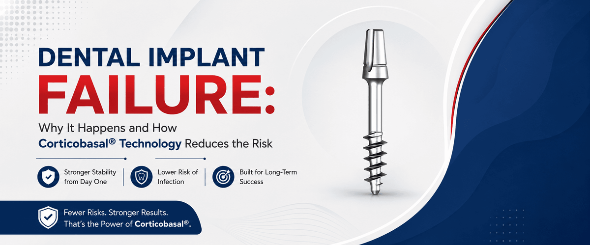 You are currently viewing Dental Implant Failure: Why It Happens and How Corticobasal® Technology Reduces the Risk
