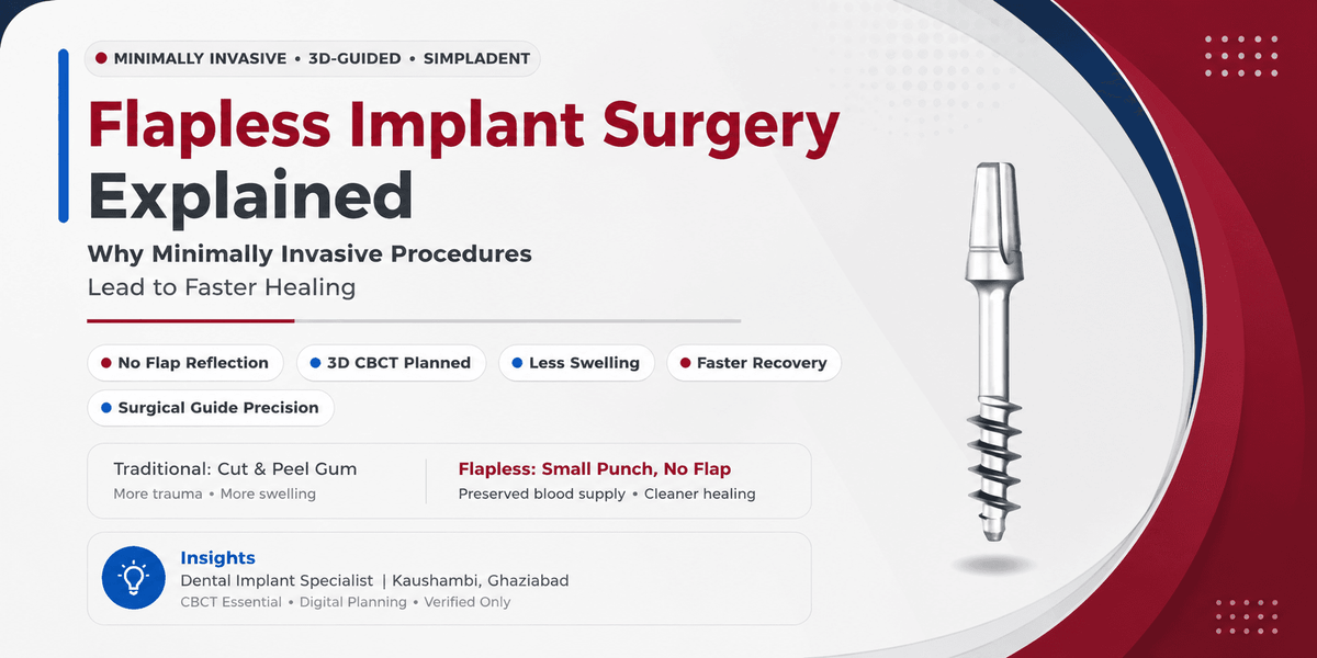 Read more about the article Flapless Implant Surgery Explained: Why Minimally Invasive Procedures Lead to Faster Healing
